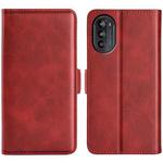 For Motorola Moto G52j 5G Dual-side Magnetic Buckle Flip Leather Phone Case(Red)