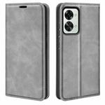 For OnePlus Nord 2T 5G Retro-skin Magnetic Suction Flip Leather Phone Case(Grey)