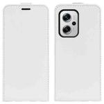 For Xiaomi Redmi Note 11T Pro / Note 11T Pro+ R64 Texture Vertical Flip Leather Phone Case(White)