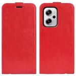 For Xiaomi Redmi Note 11T Pro / Note 11T Pro+ R64 Texture Vertical Flip Leather Phone Case(Red)