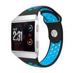 For Fitbit Ionic Breathable Two-tone Silicone Watch Band(Black Blue)