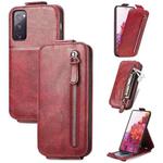 For Samsung Galaxy S20 FE 5G / S20 Lite 4G Zipper Wallet Vertical Flip Leather Phone Case(Red)