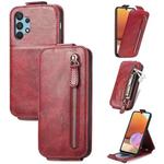 For Samsung Galaxy A32 4G Zipper Wallet Vertical Flip Leather Phone Case(Red)