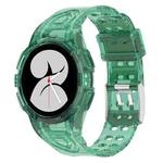 For Samsung Galaxy Watch 40MM Silicone Integrated Watch Band(Transparent Green)