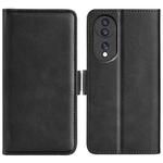 For Honor 70 Dual-side Magnetic Buckle Flip Leather Phone Case(Black)