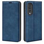 For Honor 70 Retro-skin Magnetic Suction Leather Phone Case(Dark Blue)