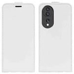 For Honor 70 R64 Texture Vertical Flip Leather Phone Case(White)