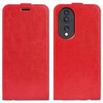 For Honor 70 R64 Texture Vertical Flip Leather Phone Case(Red)