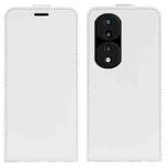 For Honor 70 Pro R64 Texture Vertical Flip Leather Phone Case(White)