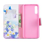 Colored Drawing Pattern Horizontal Flip Leather Case for Samsung Galaxy A50,with Holder & Card Slots & Wallet(Butterfly Love)