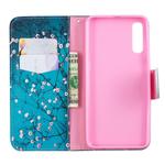 Colored Drawing Pattern Horizontal Flip Leather Case for Samsung Galaxy A70&A7,with Holder & Card Slots & Wallet(Plum Blossom)