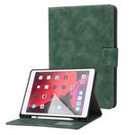 For iPad 10.2 2019 / 2020 / 2021 Calf Texture Horizontal Flip Leather Tablet Case(Blue)