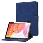 Calf Texture Horizontal Flip Leather Tablet Case For iPad Air 2022 / 2020 10.9(Dark Blue)