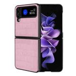 For Samsung Galaxy Z Flip4 Crocodile Texture Phone Case(Pink)