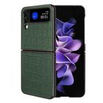 For Samsung Galaxy Z Flip4 Crocodile Texture Phone Case(Green)