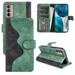 For Motorola Moto G42 Stitching Horizontal Flip Leather Phone Case(Green)