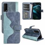For TCL Stylus 5G Stitching Horizontal Flip Leather Phone Case(Blue)