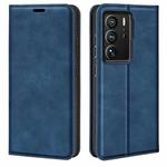 For ZTE Axon 40 Ultra Retro-skin  Magnetic Suction Leather Phone Case(Dark Blue)