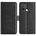 For ZTE Blade A52 Dual-side Magnetic Buckle Leather Phone Case(Black)