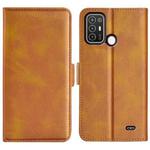 For ZTE Blade A52 Dual-side Magnetic Buckle Leather Phone Case(Yellow)
