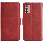 For Motorola Moto G42 Dual-side Magnetic Buckle Leather Phone Case(Red)