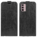 For Motorola Moto G42 R64 Texture Vertical Flip Leather Phone Case(Black)