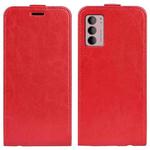 For Motorola Moto G42 R64 Texture Vertical Flip Leather Phone Case(Red)