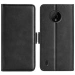 For Nokia C200 Dual-side Magnetic Buckle Horizontal Flip Leather Phone Case(Black)