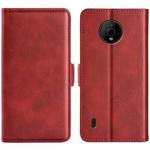 For Nokia C200 Dual-side Magnetic Buckle Horizontal Flip Leather Phone Case(Red)