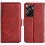 For ZTE Axon 40 Pro Dual-side Magnetic Buckle Horizontal Flip Leather Phone Case(Red)