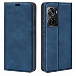 For ZTE Axon 40 Pro Retro-skin  Magnetic Suction Leather Phone Case(Dark Blue)
