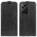 For ZTE Axon 40 Pro R64 Texture Vertical Flip Leather Phone Case(Black)