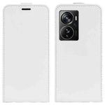 For ZTE Axon 40 Pro R64 Texture Vertical Flip Leather Phone Case(White)