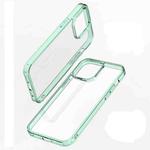 For iPhone 14 Transparent Tempered Glass TPU Phone Case (Green)