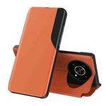 For Honor X9 4G / 5G 2022 / X30 / Magic4 Lite 5G Side Display Shockproof Horizontal Flip Leather Phone Case(Orange)