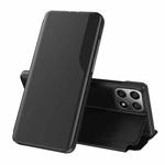 For Honor X8 2022 / X30i / Play6T Pro Side Display Shockproof Horizontal Flip Leather Phone Case(Black)