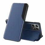 For Honor X8 2022 / X30i / Play6T Pro Side Display Shockproof Horizontal Flip Leather Phone Case(Blue)