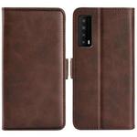 For TCL Stylus 5G Dual-side Magnetic Buckle Horizontal Flip Leather Phone Case(Brown)