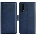 For TCL Stylus 5G Dual-side Magnetic Buckle Horizontal Flip Leather Phone Case(Dark Blue)