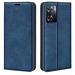 For OPPO A57 4G Retro-skin Magnetic Suction Leather Phone Case(Dark Blue)