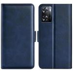 For OPPO A57 4G Dual-side Magnetic Buckle Horizontal Flip Leather Phone Case(Dark Blue)