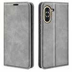 For Huawei Nova 10 Retro-skin Magnetic Suction Leather Phone Case(Grey)