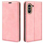 For Huawei Nova 10 Retro-skin Magnetic Suction Leather Phone Case(Pink)