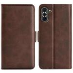 For Huawei Nova 10 Pro Dual-side Magnetic Buckle Horizontal Flip Leather Phone Case(Brown)