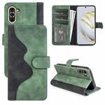 For Huawei Nova 10 Stitching Horizontal Flip Leather Phone Case(Green)