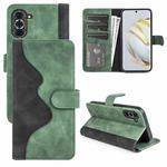 For Huawei Nova 10 Pro Stitching Horizontal Flip Leather Phone Case(Green)