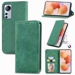 For Xiaomi 12 Lite Retro Skin Feel Magnetic Leather Phone Case(Green)