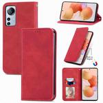 For Xiaomi 12 Lite Retro Skin Feel Magnetic Leather Phone Case(Red)