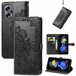 For Xiaomi Redmi Note 11T 5G Mandala Flower Embossed Horizontal Flip Leather Phone Case(Black)