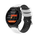 For Garmin  Approach S6 Silicone Sports Two-Color Watch Band(White+Black)